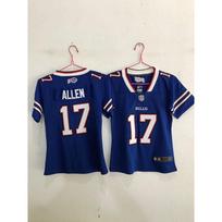 Kids NFL Embroidered Football Jersey Buffalo Bills 17 Allen Sports Fan Game Day Shirt 17ALLEN Blue white