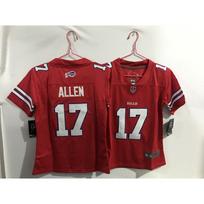 Kids NFL Embroidered Football Jersey Buffalo Bills 17 Allen Sports Fan Game Day Shirt 17ALLEN Red