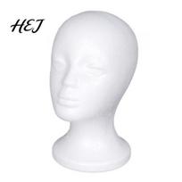 Wig Display Head Foam Mannequin Head, Male Female Hat Stand, DIY Hairdressing Lightweight Model for Storage Teaching Aid C