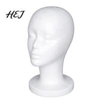 Wig Display Head Foam Mannequin Head, Male Female Hat Stand, DIY Hairdressing Lightweight Model for Storage Teaching Aid E