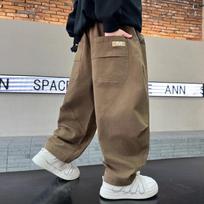 Boys Cargo Pants Spring Autumn Casual Kids Trousers 130cm chaki