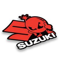 Suzuki motociklo personalizuotas ir smagus dekoratyvinis lipdukas Šalmo, kėbulo, bagažinės vandeniui ir saulės spinduliams atsparus modifikavimo lipdukas raudona