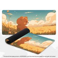 Cute Cartoon Bear Rabbit Large XXL Mouse Pad Non-Slip Gaming Desk Mat Keyboard Pad Flower Picnic PC Gamer Computer Accessories 600x300x2mm