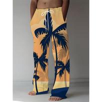 Men's 3D Vintage Pattern Printed Baggy Casual Trousers,  Elastic Drawstring Waist with Pockets, for Spring Summer Home Outdoor Vacation 8XL