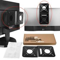 Metal VESA Attachment Hanging Brackets Computer Monitor Fixer Support Holders for Mini PC C1037U i3 i5 Mounting Plates gray