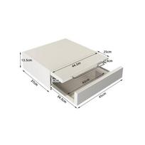 Desk Printer Stand with Drawers Compact Shelf Drawer for Students white