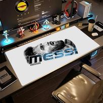 Football Messi Gaming Mouse Pad Keyboard Mat Study Desk Mat Non-Slip Rubber Bottom Suitable for Office Gaming PC Laptop 50cmx100cm