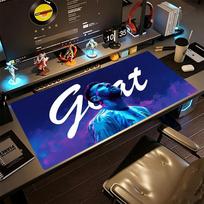 Football Messi Gaming Mouse Pad Keyboard Mat Study Desk Mat Non-Slip Rubber Bottom Suitable for Office Gaming PC Laptop 30cmx60cm