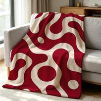 Trippy flowing curve Blanket Soft Cozy Throw for Sofa Bed Festive Holiday Decor Gift for Kids and Adults,Lightweight and Warm 75X95CM white