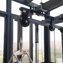 Rack Pulley Attachment for Home Gym,Metal,Easy to Install,Cable System, black