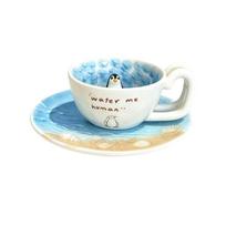 Ceramic Seal Swimming Pool Ceramic Mug Cute Coffee Cup Cartoon Cup and Saucer Set  Milk Tea Cup Style6