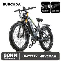 BURCHDA RX80 Mountain Electric Bicycle 48V20AH Lithium Battery 26 Inch 4.0 Fatbike Electric Bike For Adults Motorcycle Hydraulic brakes