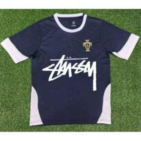 Stussy Signature futbolo marškinėliai Retro Brazilija Argentina Portugalija Futbolo treniruočių marškinėliai Vyrams Moterims Trumpomis rankovėmis XL