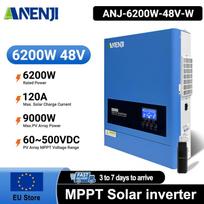 ANENJI 6.2KW 4KW Hybrid Solar Inverter 24V 48V 230VAC Max PV 500V 100A 120A MPPT WIFI Solar Charger Controller for PV Solar Pane
