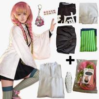 Anime Slachte Cosplay Kostuum Mitsuri Kanroji Kimono Uniform Saias Halloween Kleding XXL black