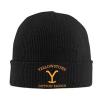 Yellowstone Dutton Ranch Graphic Print Bonnet Hats Men Women Trendy Outdoor Skullies Beanies Autumn Winter Head Wrap Caps One Size black