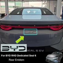 For BYD RHD Dedicated Seal 6 DMI EV Seal 5 Car Front Bumpe Black Warrior Emblem Car Rear Badge Covering Styles Modification Logo