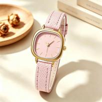 Vintage Green Square Ladies Quartz Watch Minimal Bar Scale Dial Leather Strap Elegant Office Women Dress Wrist Watches white