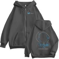 Game Life Is Strange Print Zipper Hoodie Men Women Coats Long Sleeve Fashion Clothing Sweatshirt Retro Aesthetic Pullover Hooded S tamsiai pilka spalva