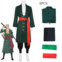 Anime One Piece Zoro in 2D cos Fuku no Kuni and Taro's Halloween Comic Con cosplay XXXL black