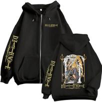 Japanese Anime Death Note Misa Amane Zipper Hoodies Men Women Clothing Fashion Casual Loose Zip Up Hooded Sweatshirt Jacket Coat M juoda