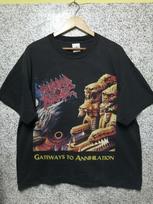 Morbid Angel Gateways to Annihilation Tour Black T-shirt Unisex Unisex T-Shirt XXXL gray