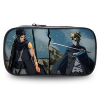 Naruto Boruto Anime pieštukinė, didelės talpos, nailoninė raštinės reikmenų organizatorė paaugliams ir studentams Style9 gray