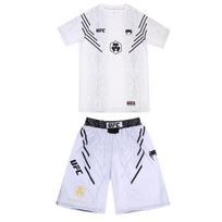 Muay Thai Boxing Sanda Training Suit MMA Fighting Gym Workout Gear XL Height 165 white