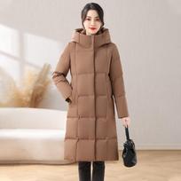 FENGMAO Women's Hooded Long Down Jacket 155