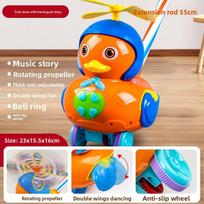 Multifuntion Baby Push Walker With Music And Lights For Toddlers Age Zero To Three Orange Duck