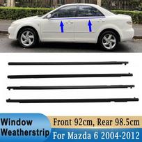 4Pcs Window Weatherstrip Sealing Belts Trim For Mazda 6 2004-2012 Side Door Window Glass Sealing Strips Rubber Black gray