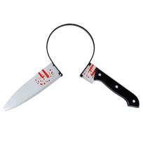 Halloween Decoration Fake Bloody Axe Saws Knife Headband Prank Prop Halloween Party Decor 2026 Masquerade Cosplay Accessories 2 juoda