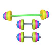 3x Kids Dumbbells Set Early Development Home Playset Arm Training Fitness Equipment Bodybuilding yellow