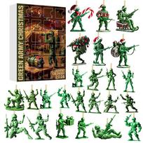 Christmas Advent Calendar Blind Box With Green Army Character Acrylic Ornaments For Holiday Decor And Gift Giving Style D