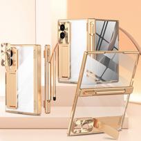 Phone Case for Samsung Galaxy Z Fold 8 Ultra Fold 8 Wide 7 6 5 4 3 Electroplated Magnetic Hinge Stylus Front Glass Protect Cover Galaxy Z Fold6