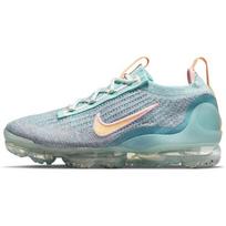 Nike Womens Air VaporMax 2021 Flyknit 'Light Dew' (women's sizes) Light Dew / Light Arctic Pink / Anthracite / White Running Shoes DH4088 300 36.0 gray