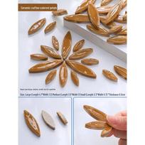 1kg DIY Irregular Willow Leaf Mosaic Tiles - Multicolored Ceramic Petals