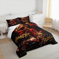 Lewis Hamilton F1 Racing Legend Bedding set (1 duvet cover, 2 pillowcases, duvet not included), Number 44 Champion Art Print 140x200cm