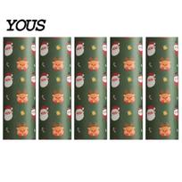 Santa Claus Pattern Gift Wrap 5 Sheets Christmas Wrapping Paper Set, Large with Birthday Packaging Supplies Double-Sided Tape And Bows, Snowflake A