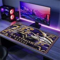 Baltimore Ravens Color Mouse Pad Large Gaming Table Cushion Non-slip Laptop Tablet Big Mousepad XXL Mat Mini PC Playmat With Lock edge 30cmx60cm(11.8x23.6inch) purple