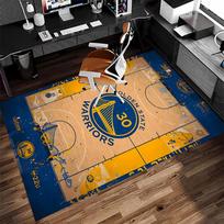 Golden State Warriors logo Print Area Rug - Soft, Washable Non-Slip Indoor Mat for Office Chairs, Living Room, Home Office Decorative Rug 80cmx120cm