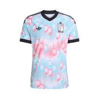 Vyriški Adidas Belgijos 26 išvykos autentiški marškinėliai 'Frozen Blue / Black' M white