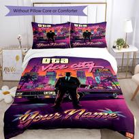 Grand Theft Auto Customize Your Name Custom Bedding Design for Decorate room Machine Washable Bedroom Decor Birthday Christmas Gift Idea 135cmx200cm