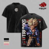 Trunks DBZ marškinėliai, Future Trunks Capsule Corp grafiniai marškinėliai, Atspaudoje gale Vintage 9 3XL black