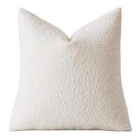 Textured Cushion Cover Boucle Cover, Cozy Throw Pillow Case, Decorative Solid Color for Sofa Couch Living Room Bedroom, 18 x Inch Cases 45x45cm balta