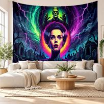 Bride of Frankenstein Wall Tapestry Home Decor Hanging Cloth Art Background Tapestry for Bedroom 150cmx200cm