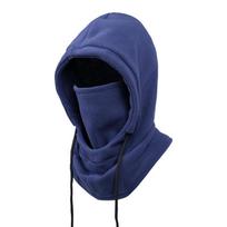 Unisex Warm Fleece Balaclava Winter Thermal Face Mask Neck Hooded Cap for Outdoor Sports Windproof Scarf Ski Head Cover Beanies blue