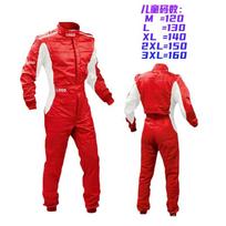 Kids Racing Suit UTV ATV Kart F1 Go Motorbike Full Body Cover One Piece Protective Gear Small red