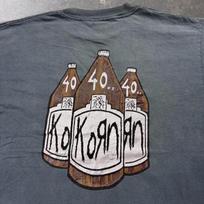 1990s Korn 40 oz Bottles Double Sided T Shirt | XL 140 gray
