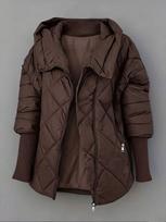 Plus Size Women's Oversized Herringbone Tweed Fleece Coat for Winter 4XL kava